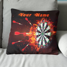 Load image into Gallery viewer, Fire Burning Dartboard Custom Pillow Personalized Darts Gifts For Player LDT1119