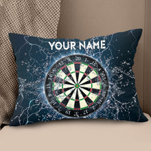 Load image into Gallery viewer, Water Thunder Dartboard Custom Name Throw Pillow Personalized Darts Gift LDT1120