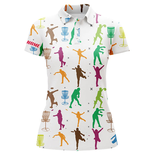 Colorful Disc Golfers Seamless Womens Disc Golf Polos Custom Women Disc Golf Tops Golf Gifts LDT1346