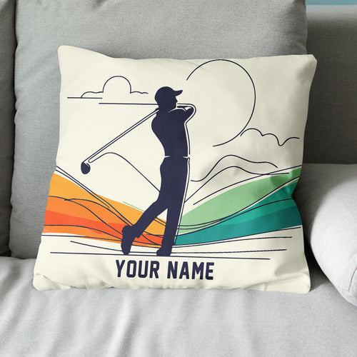 Multicolor Continuous Golfer Custom Golf Pillow Personalized Golf Gifts LDT1160