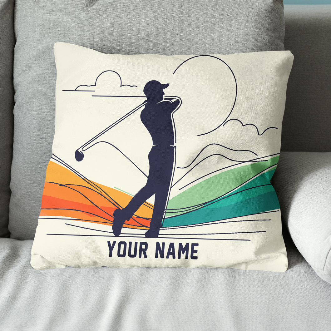 Multicolor Continuous Golfer Custom Golf Pillow Personalized Golf Gifts LDT1160