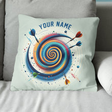 Load image into Gallery viewer, Spiral Dartboard Custom Pillow Personalized Darts Gifts For Dart Player LDT1163