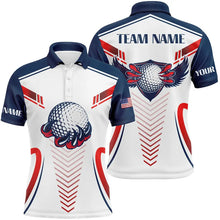 Load image into Gallery viewer, Customized American Flag Eagle Mens Golf Polo Shirt Team Golf Shirts For Men Best Golf Gifts LDT0718