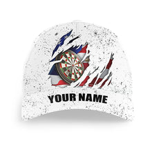 Load image into Gallery viewer, American Flag White Grunge Baseball Darts Cap Custom Patriotic Dart Hats For Dart Players LDT1369