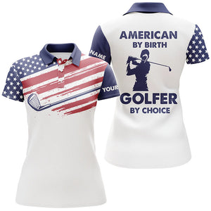 Women American Flag Patriotic Golf Shirt, Custom Polo Golf Shirts For Women, Golf Gifts LDT0010