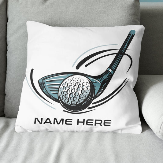 Golf Putter And Ball Custom Golf Throw Pillow Personalized Golfing Gifts LDT1207