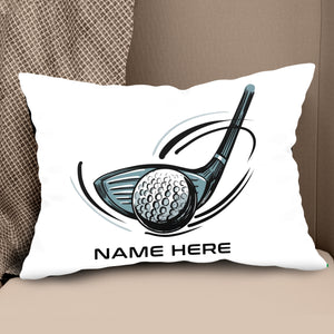 Golf Putter And Ball Custom Golf Throw Pillow Personalized Golfing Gifts LDT1207