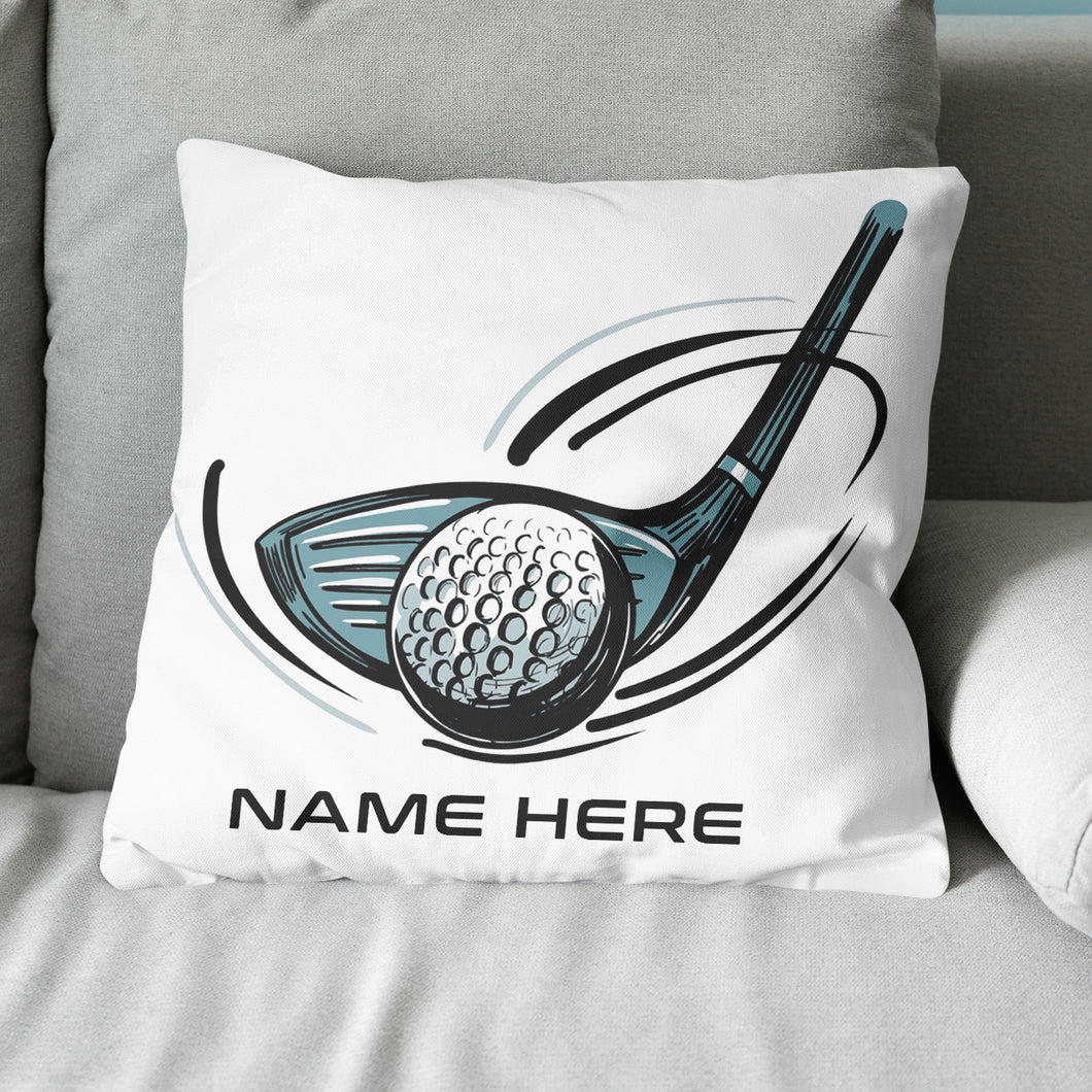 Golf Putter And Ball Custom Golf Throw Pillow Personalized Golfing Gifts LDT1207