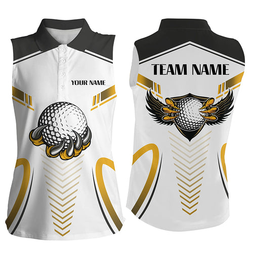 Eagle Golf Ball Customized Womens Sleeveless Polo Shirt Team Golf Shirts For Women Best Golfing Gifts LDT0464