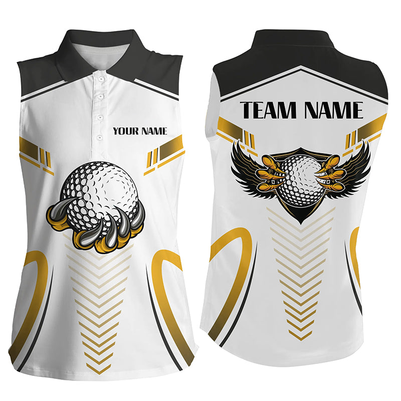 Eagle Golf Ball Customized Womens Sleeveless Polo Shirt Team Golf Shirts For Women Best Golfing Gifts LDT0464