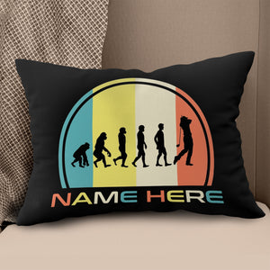 Multicolor Golf Evolution Custom Golf Throw Pillow Personalized Golfing Gifts LDT1228