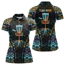 Load image into Gallery viewer, Personalized Floral Pattern Disc Golf Polo Shirt Custom Disc Golf Shirts For Women Golf Gifts LDT0847