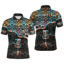 Load image into Gallery viewer, Personalized Floral Pattern Disc Golf Mens Polo Shirt Custom Disc Golf Shirts For Men Golf Gifts LDT0848