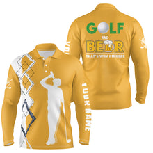 Load image into Gallery viewer, Golf And Beer That's Why I'm Here Mens Polo Shirt Custom Beer Golf Shirt For Men Golf Gifts LDT0534