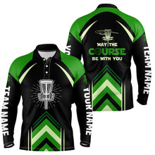 Load image into Gallery viewer, May The Course Be With You Green Mens Disc Golf Polo Shirts Custom Disc Golf Shirts For Men LDT1246
