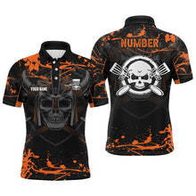 Load image into Gallery viewer, Mens Skull Golf Shirts, Custom Golf Shirt With Skulls, Disc Golf Shirts For Men, Halloween Golf Gifts LDT0062