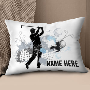 Dynamic Golf Sport Graphic Cool Golfer Custom Throw Pillow Personalized Golf Gifts LDT1252