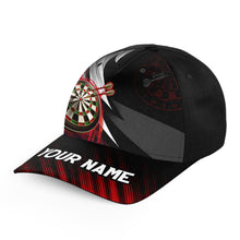 Load image into Gallery viewer, Personalized Red Black Baseball Darts Hat Custom Cool Darts Cap For Dart Team Darts Gifts LDT1281