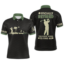 Load image into Gallery viewer, You Know Where To Find Me Black Green Retirement Mens Golf Polo Shirt Golf Shirts For Men LDT0587