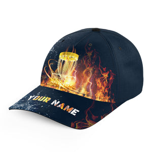 Fire And Water Custom Disc Golf Hats Lightning Baseball Golf Caps For Golfer Disc Golf Gifts LDT1301