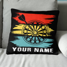 Load image into Gallery viewer, Colorful Retro Dartboard Pillow Personalized Darts Gifts For Dart Player LDT1100