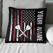 Load image into Gallery viewer, Retro American Flag Darts Pillow Custom Patriotic Darts Player Gifts LDT1102