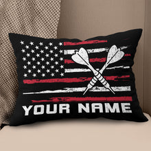 Load image into Gallery viewer, Retro American Flag Darts Pillow Custom Patriotic Darts Player Gifts LDT1102