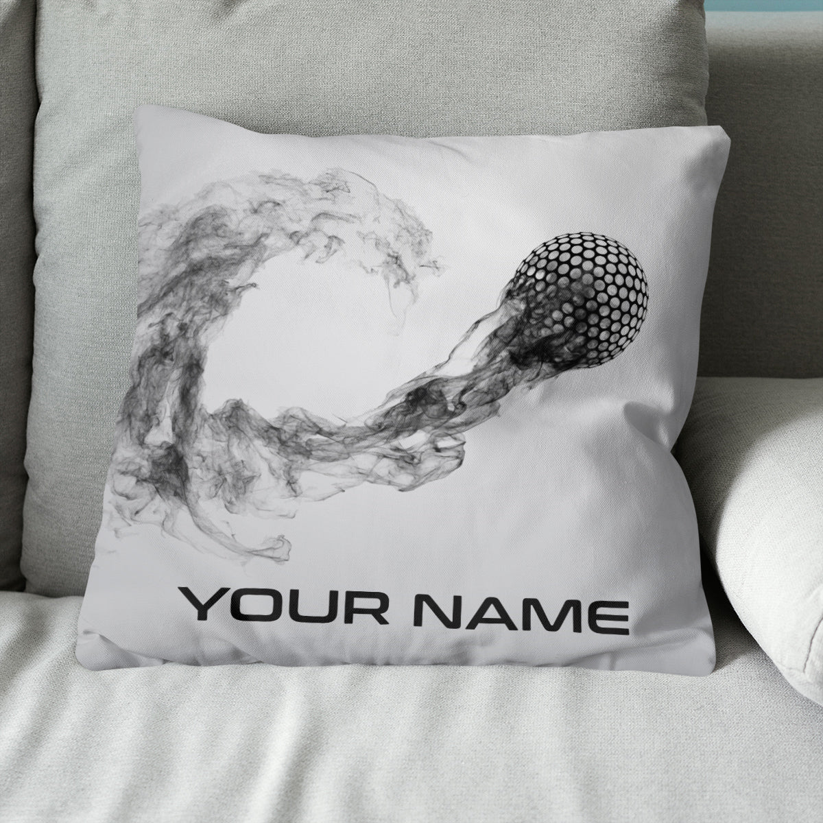 Smoke Golf Ball Custom Golf Throw Pillow Personalized Cool Golf Gifts LDT1124