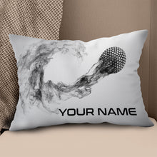 Load image into Gallery viewer, Smoke Golf Ball Custom Golf Throw Pillow Personalized Cool Golf Gifts LDT1124