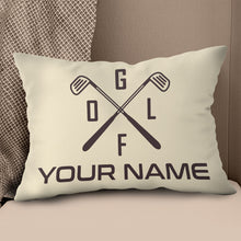 Load image into Gallery viewer, Retro Cross Golf Clubs Custom Pillow Personalized Golf Gifts For Golfer LDT1128