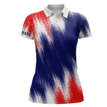 Load image into Gallery viewer, American Flag Womens Golf Polo Shirts Custom Patriotic Golf Shirts For Women Golfing Gifts LDT1344