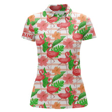 Load image into Gallery viewer, Watercolor Tropical Pink Flamingo Golf Polo Shirt Customized Golf Shirts For Women Golf Gifts LDT0923