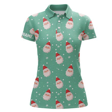 Load image into Gallery viewer, Cute Santa Mint Christmas Golf Polo Shirt Custom Name Funny Golf Tops For Women Golfing Gifts LDT0928