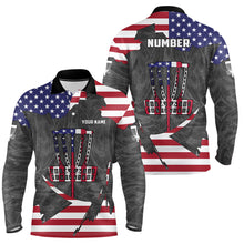 Load image into Gallery viewer, American Flag Disc Golf Basket Customized Patriotic Disc Golf Shirts For Men Retro Mens Golf Tops LDT0948