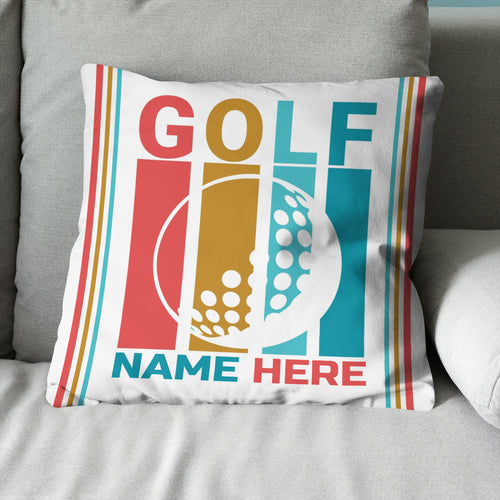 Multicolor Golf Ball Custom Pillow Personalized Golf Gifts For Golfer LDT1209