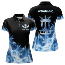 Load image into Gallery viewer, Icy Blue Disc Golf Polo Shirt Customized Disc Golf Gifts For Women Disc Golf Basket Shirts LDT1402