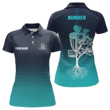 Load image into Gallery viewer, Personalized Women Disc Golf Polo Shirt Hive Number Disc Golf Tops For Women Disc Golf Basket LDT1009