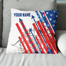Load image into Gallery viewer, Personalized American Flag Arrow Archery Pillow Gifts For Archery Lovers VHM0847