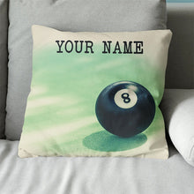 Load image into Gallery viewer, Personalized Billiard 8 Ball Pillow, Custom Throw Pillow Billiards Gifts VHM0883