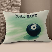 Load image into Gallery viewer, Personalized Billiard 8 Ball Pillow, Custom Throw Pillow Billiards Gifts VHM0883