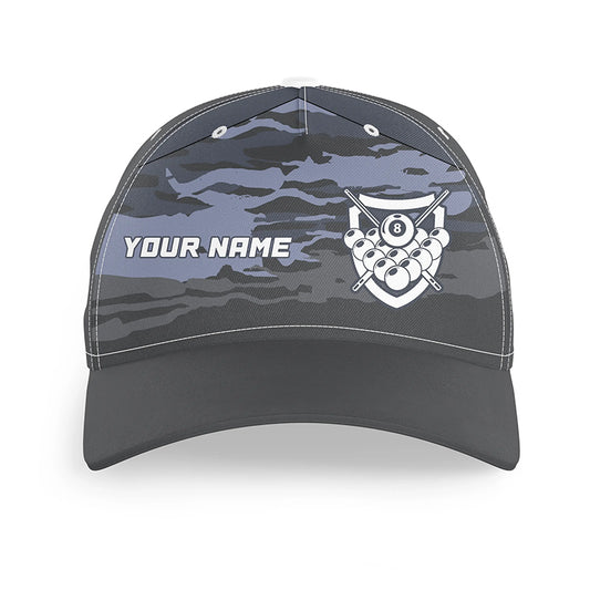 Personalized Silver Lighting 8 Ball Pool 3D Billiard Hats Cap, Custom Pool Balls Top Hat Billiards VHM0526