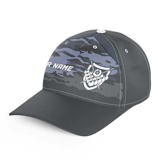 Personalized Silver Lighting 8 Ball Pool 3D Billiard Hats Cap, Custom Pool Balls Top Hat Billiards VHM0526