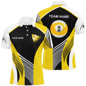 Personalized 9 Ball Pool Billiards Polo Shirts For Men Custom 9 Ball Pool Shirts, Billiards Jerseys VHM0564