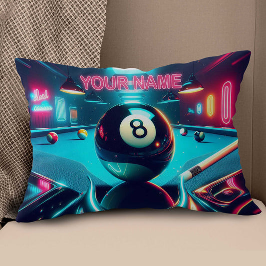 Personalized 8 Ball Billiard Game 3D Pillow Custom Best Billiard Pillows VHM0896