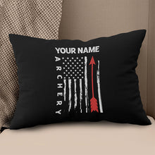 Load image into Gallery viewer, American Flag Archery Pillow Custom Name Pillow Gifts For Archery Lovers VHM0835