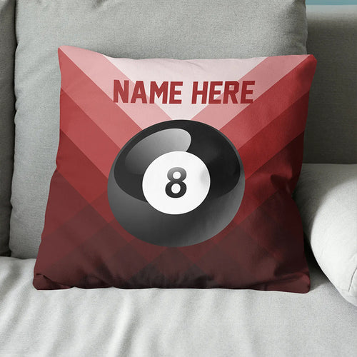 Personalized Red 8 Ball Billiard Pillow Custom Gifts For Billiard Player VHM0920