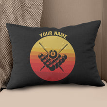 Load image into Gallery viewer, Personalized Vintage Sunset Billiard 8 Ball Pillow Custom Billiard Gifts VHM0825