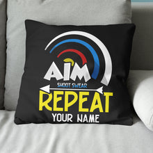 Load image into Gallery viewer, Aim Shoot Swear Repeat Archery Pillows Custom Throw Pillow Archery Gifts VHM0839