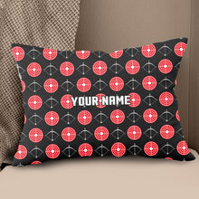 Load image into Gallery viewer, Personalized Red Target And Bow Archery Pillow Custom Archery Gift Ideas VHM0871