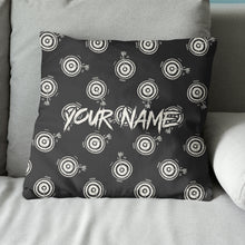 Load image into Gallery viewer, Personalized Black Doodle Archery Pillow Custom Gifts For Archery Lovers VHM0874
